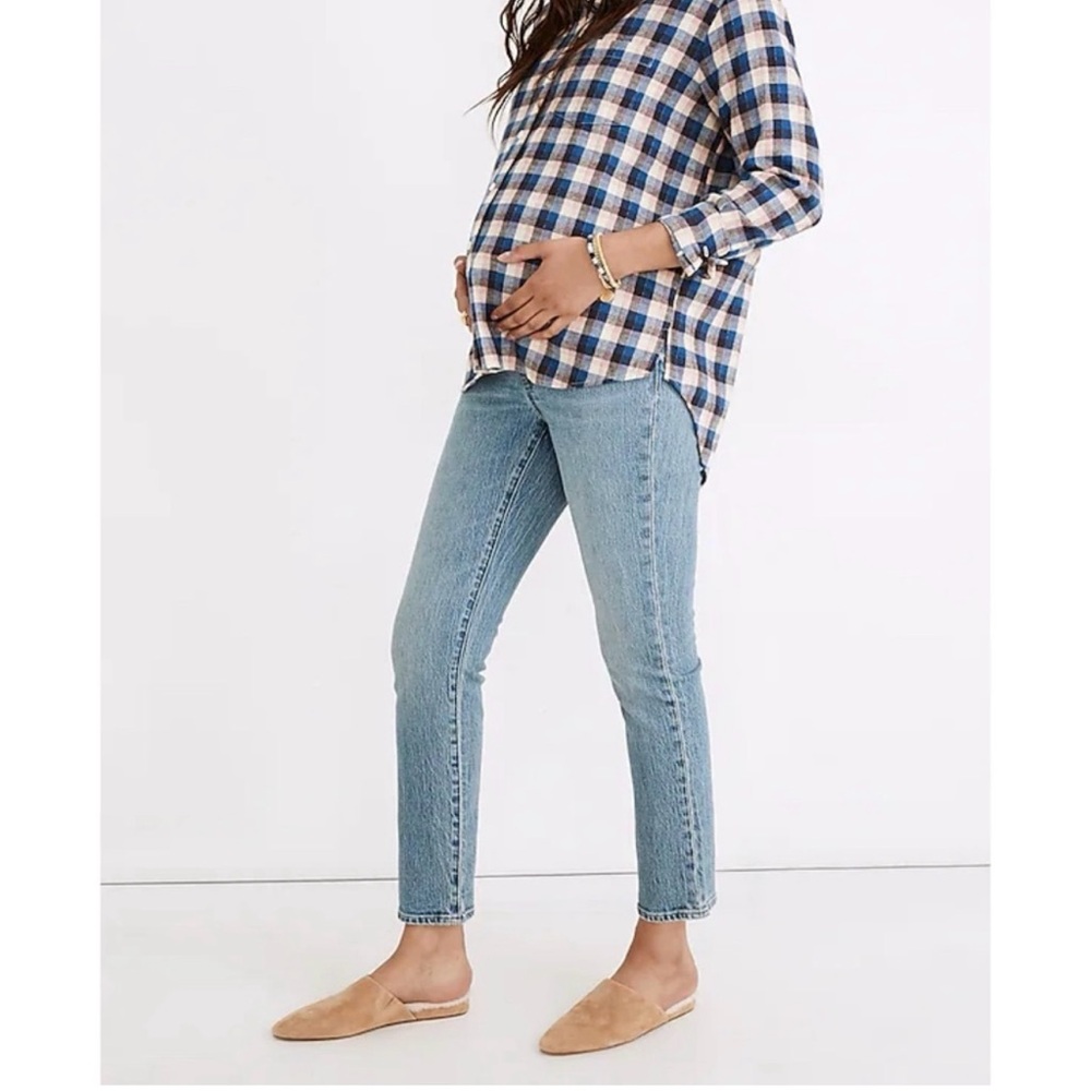 Madewell Maternity Over The Belly Perfect Vintage Jeans Tapered Leg Banner Wash